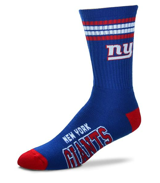 New York Giants - 4 Stripe Deuce Crew Socks