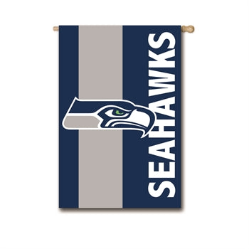 Seattle Seahawks - Striped Garden Flag