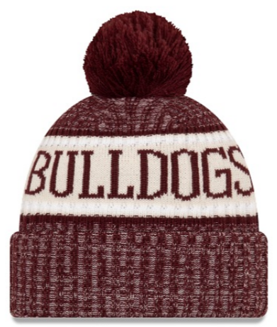 Mississippi State Bulldogs - One Size Knit Beanie with Pom, New Era