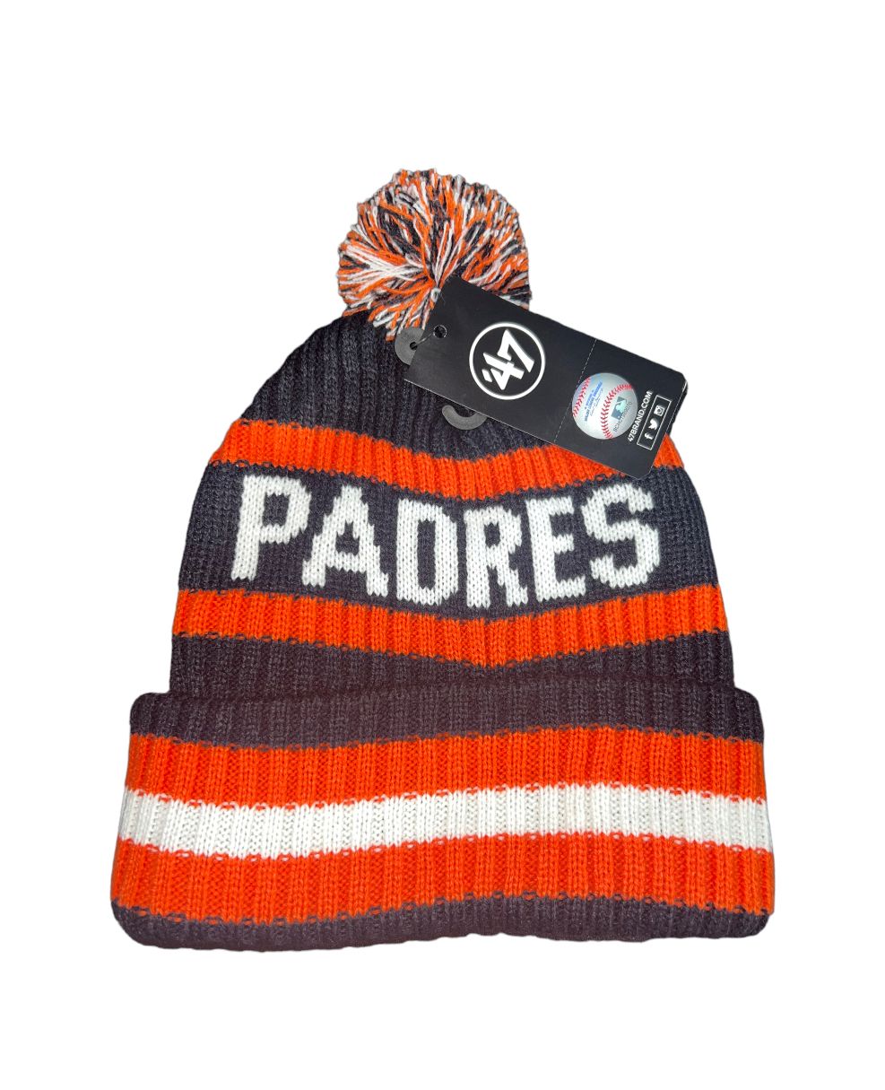 San Diego Padres - Cooperstown Navy Bering Cuff Knit Cuff with Pom, 47 Brand