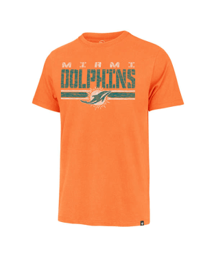 Miami Dolphins - Signal Orange Stripe Thru Franklin T-Shirt