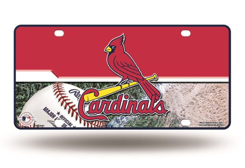 MLB St. Louis Cardinals Metal Auto License Plate Tag
