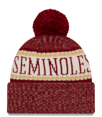 Florida State Seminoles - One Size Sport Knit Beanie with Pom, New Era