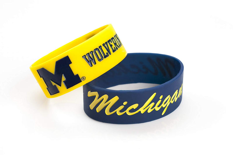 NCAA Silicone Rubber Bracelet Michigan Wolverines