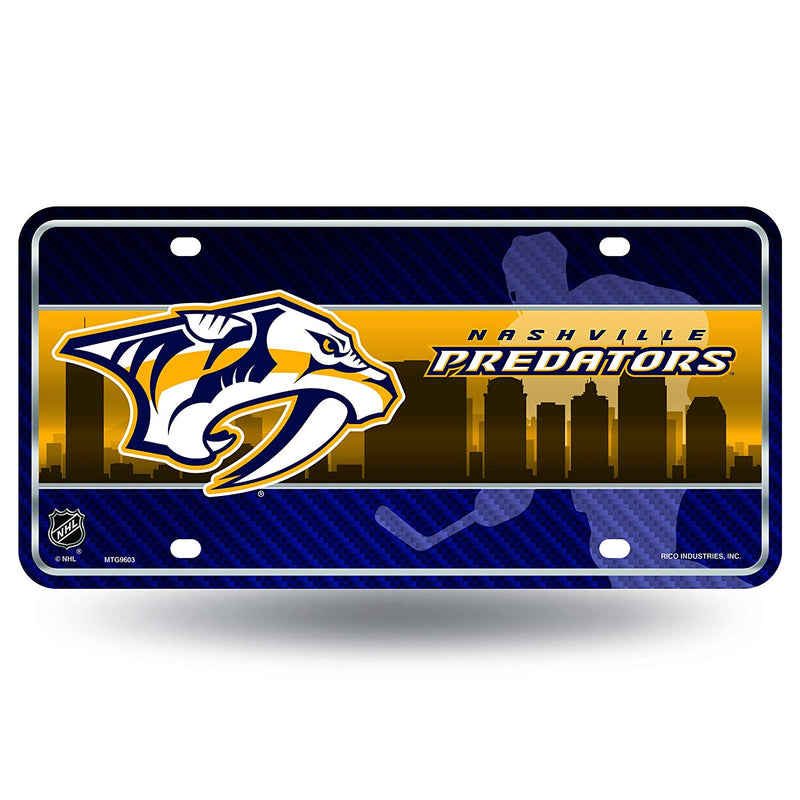 NHL Nashville Predators Metal License Plate Tag