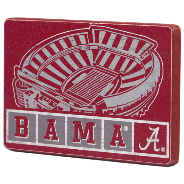 Alabama Crimson Tide - Football Stadium Wood Magnet