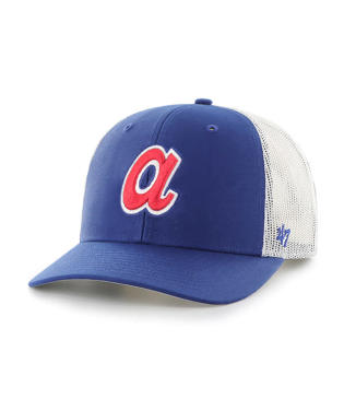 47 Atlanta Braves Cooperstown Adjustable Trucker Hat Blue/White