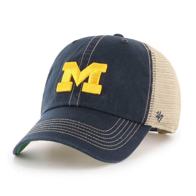 Michigan Wolverines - Trawler Clean Up Adjustable Hat, 47 Brand
