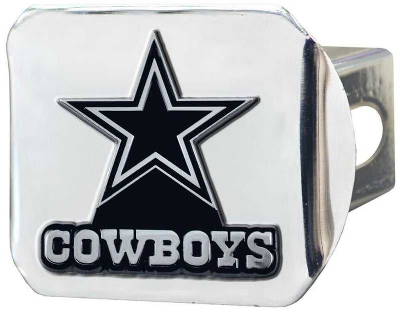 Dallas Cowboys - Color on Chrome 3.4" x 4" Hitch Cover