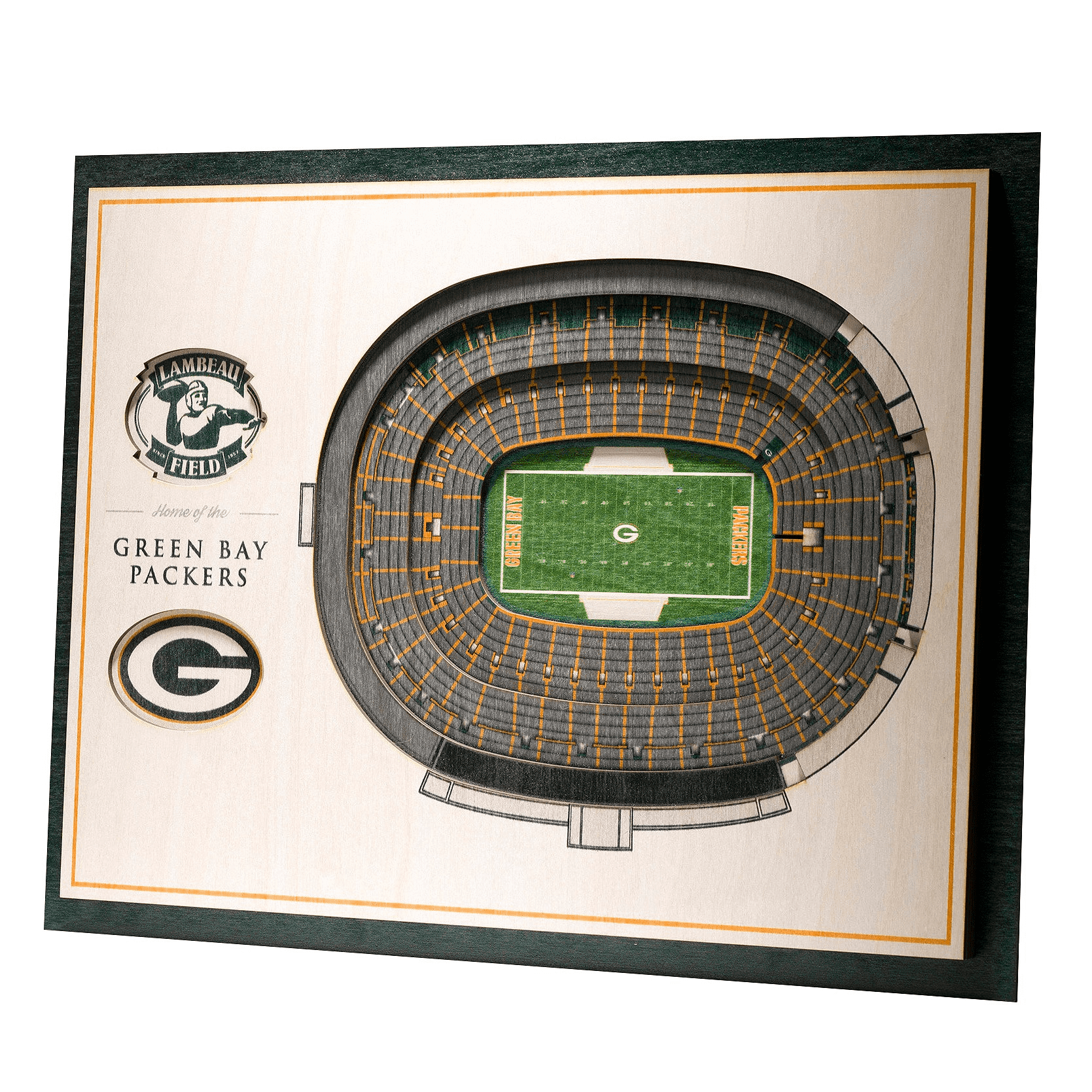 Green Bay Packers 5 Layer Stadiumviews 3D Wall Art