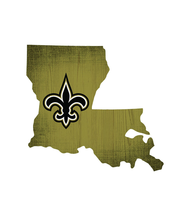 New Orleans Saints - State Wood Sign
