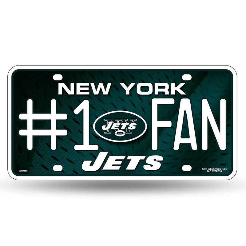 New York Jets License Metal Plate