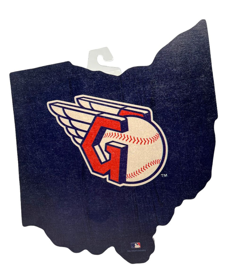 Cleveland Guardians - Team Color Logo State Cutout Sign