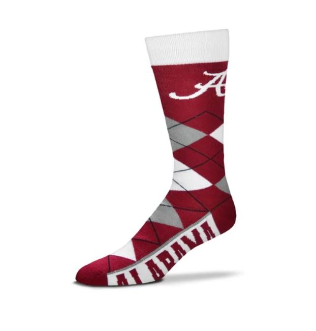 Alabama Crimson Tide - Argyle Lineup Socks