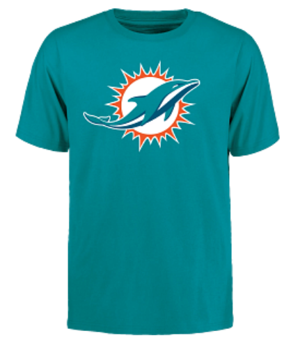 Miami Dolphins - Evergreen Cotton Primary Logo T-Shirt