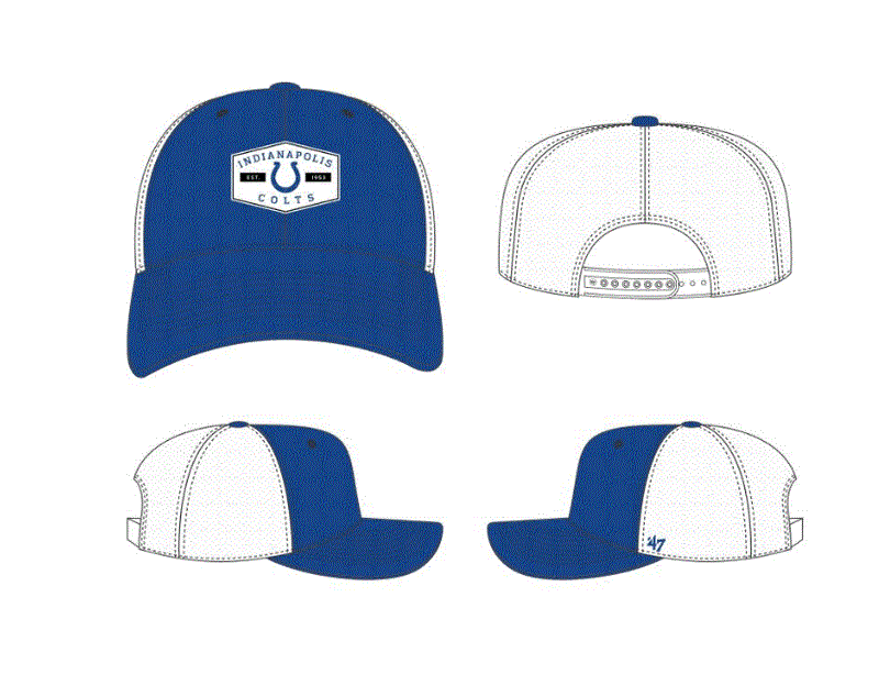 Indianapolis Colts - Royal Convoy Trucker Hat, 47 Brand