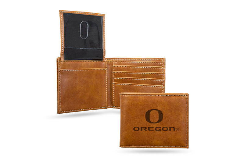 Oregon Ducks Laser Engraved Billfold Wallet