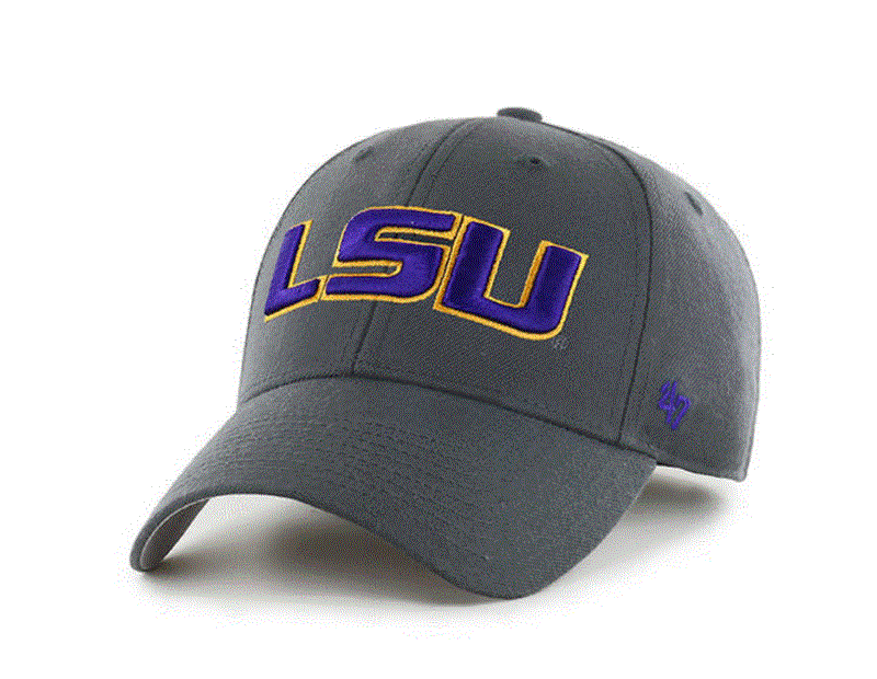 Louisiana State Tigers - LSU Charcoal MVP Hat, 47 Brand