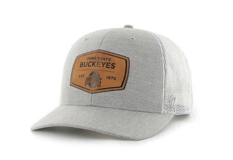 Ohio State Buckeyes - Gray Tanyard Trucker Hat, 47 Brand