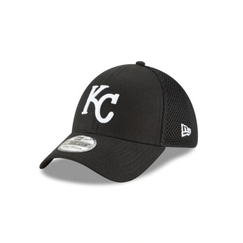 Kansas City Royals - Black White Neo 39Thirty Flex Hat, New Era