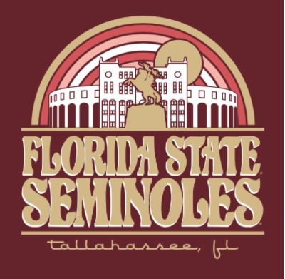 Florida State Seminoles - Rainbow Campus Building Garnet T-Shirt