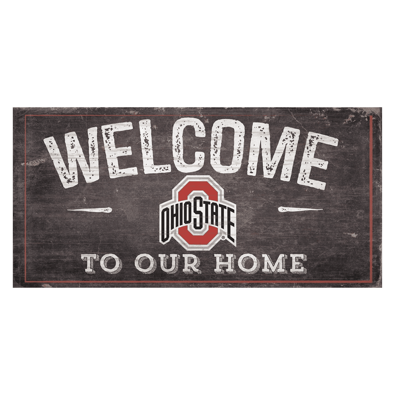 Ohio State Buckeyes Welcome Distressed Sign