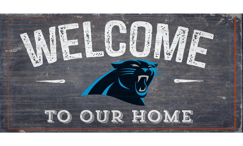 Carolina Panthers Welcome Distressed Sign