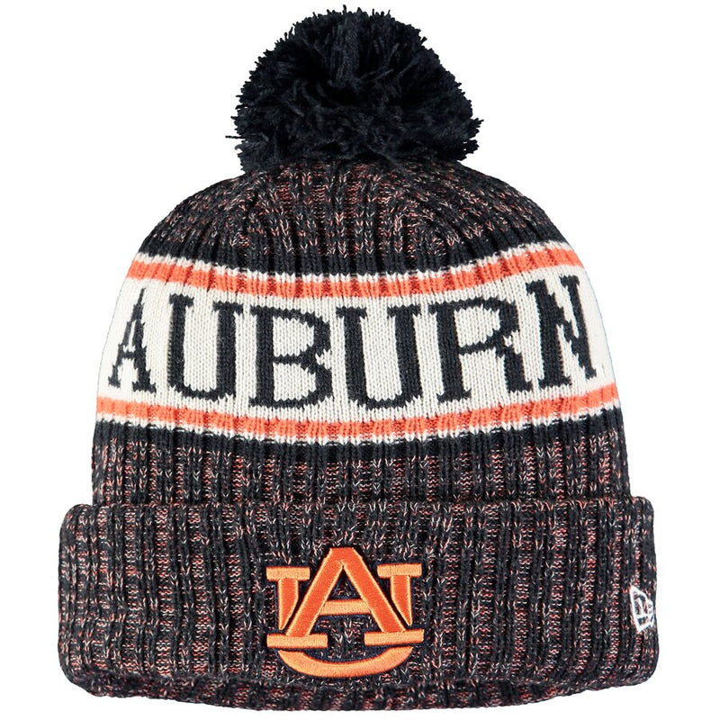 Auburn Tigers Team Logo Sport Cuffed Knit Hat with Pom