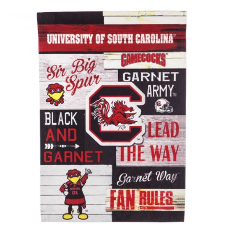 South Carolina Gamecocks - Linen Fan Rules Garden Flag