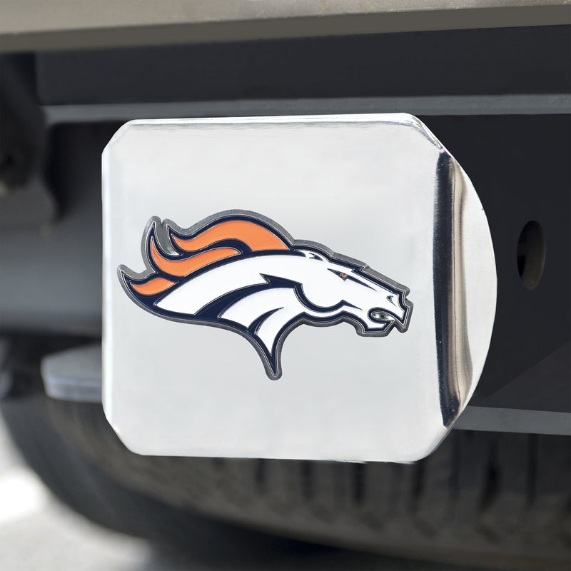 Denver Broncos - Color on Chrome Hitch Cover