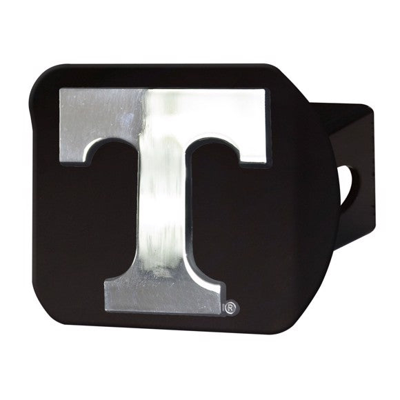 Tennessee Volunteers - Chrome Emblem on Black Hitch