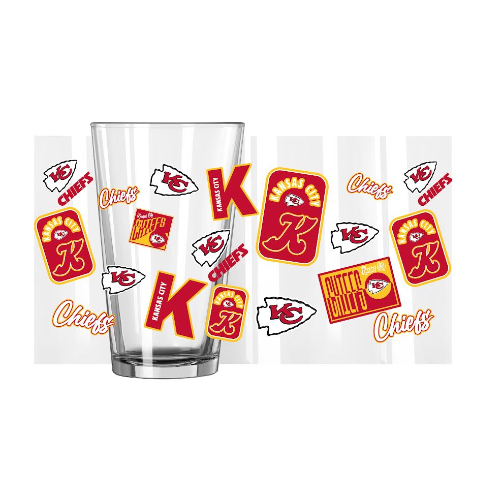 Kansas City Chiefs Dreamweave Design 16oz Pint Glass