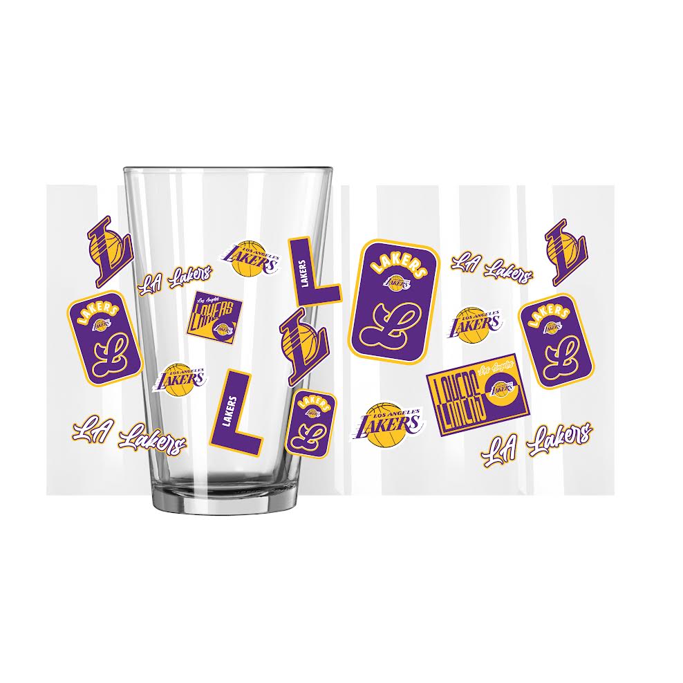 Los Anegles Lakers Dreamweave Design 16oz Pint Glass