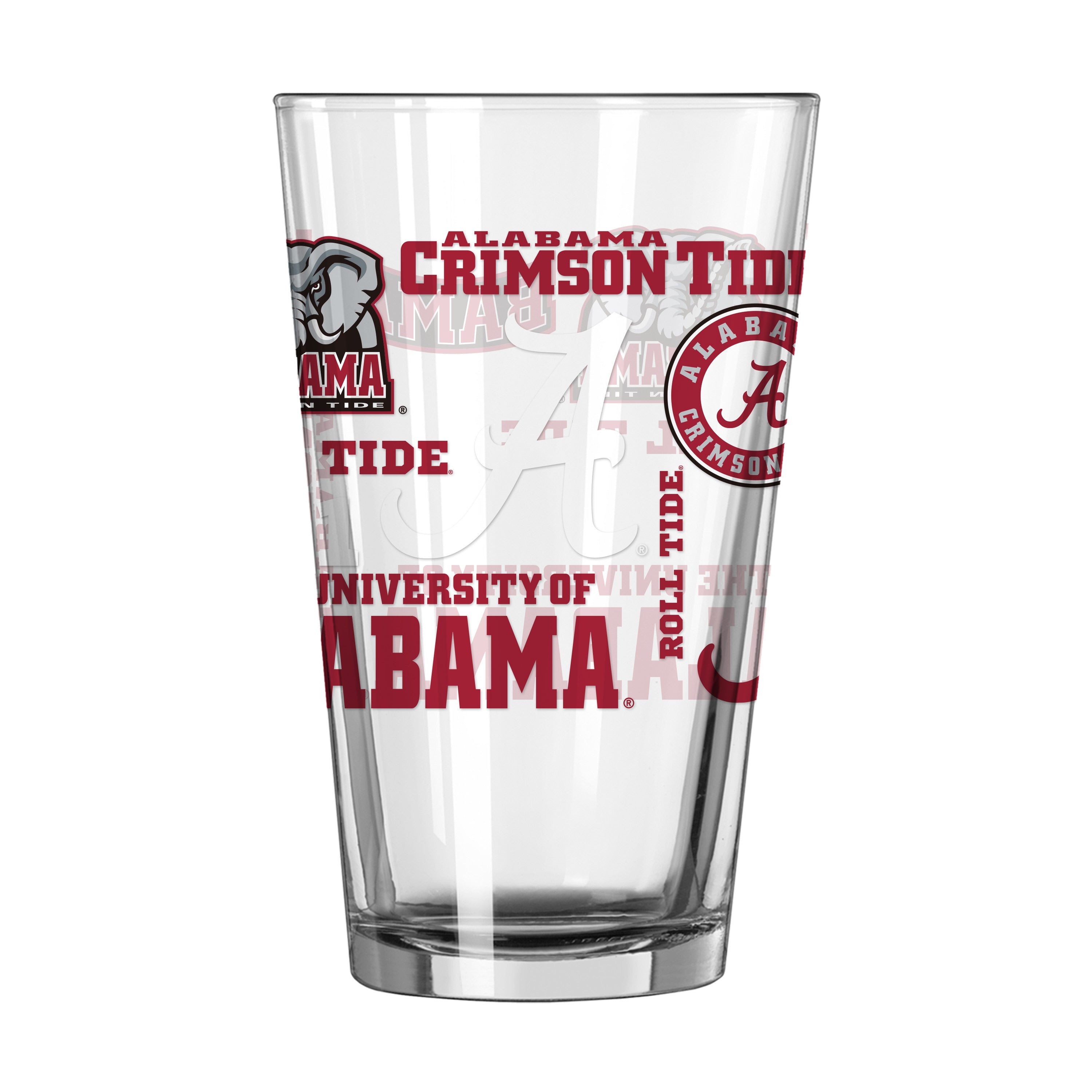 Alabama Crimson Tide 16oz Spirit Pint Glass