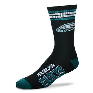 Philadelphia Eagles - 4 Stripe Deuce Crew Socks