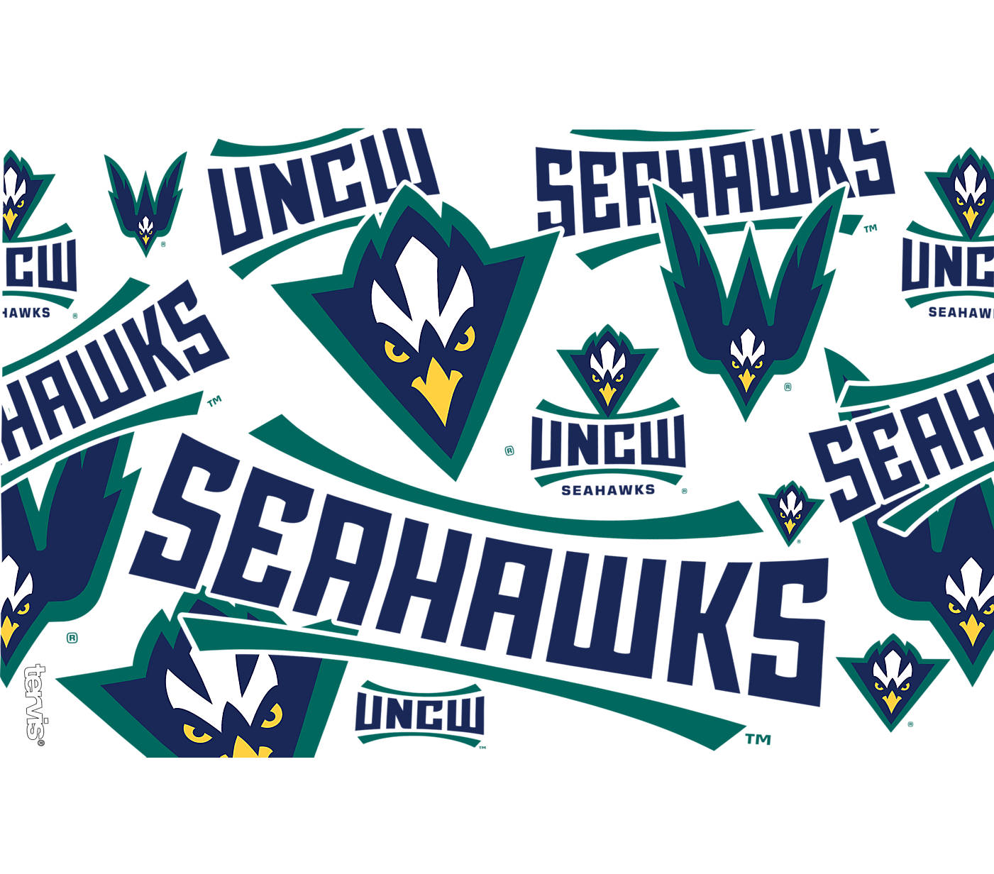 UNC Wilmington Seahawks - All Over Plastic Tumbler