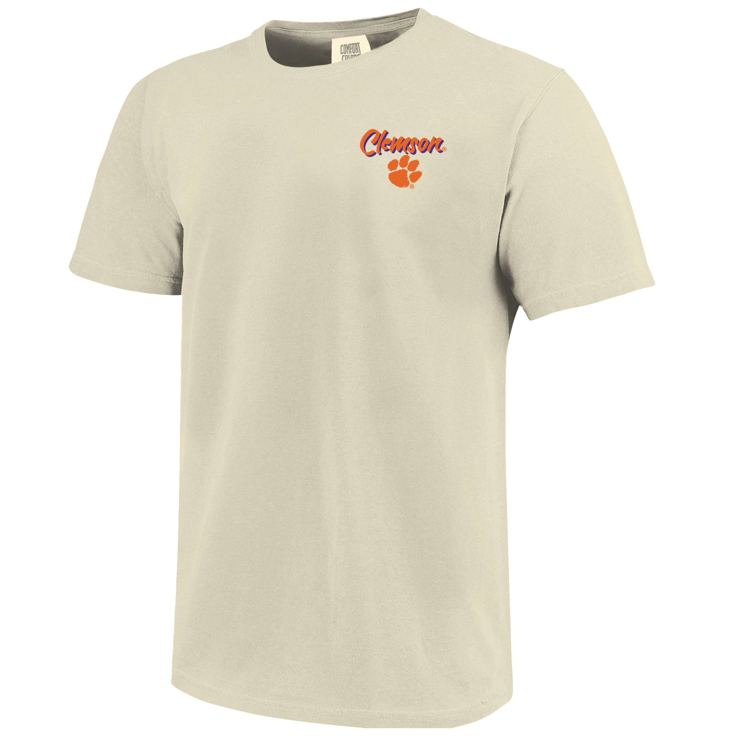 Clemson Tigers - NCAA Hand Drawn Campus Stack Comfort Color T-Shirt