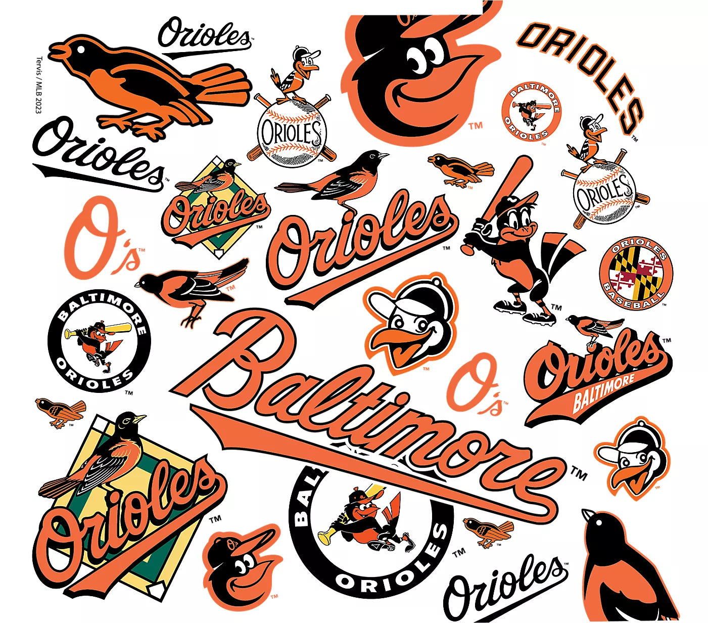 Baltimore Orioles - All Over Plastic Tumbler