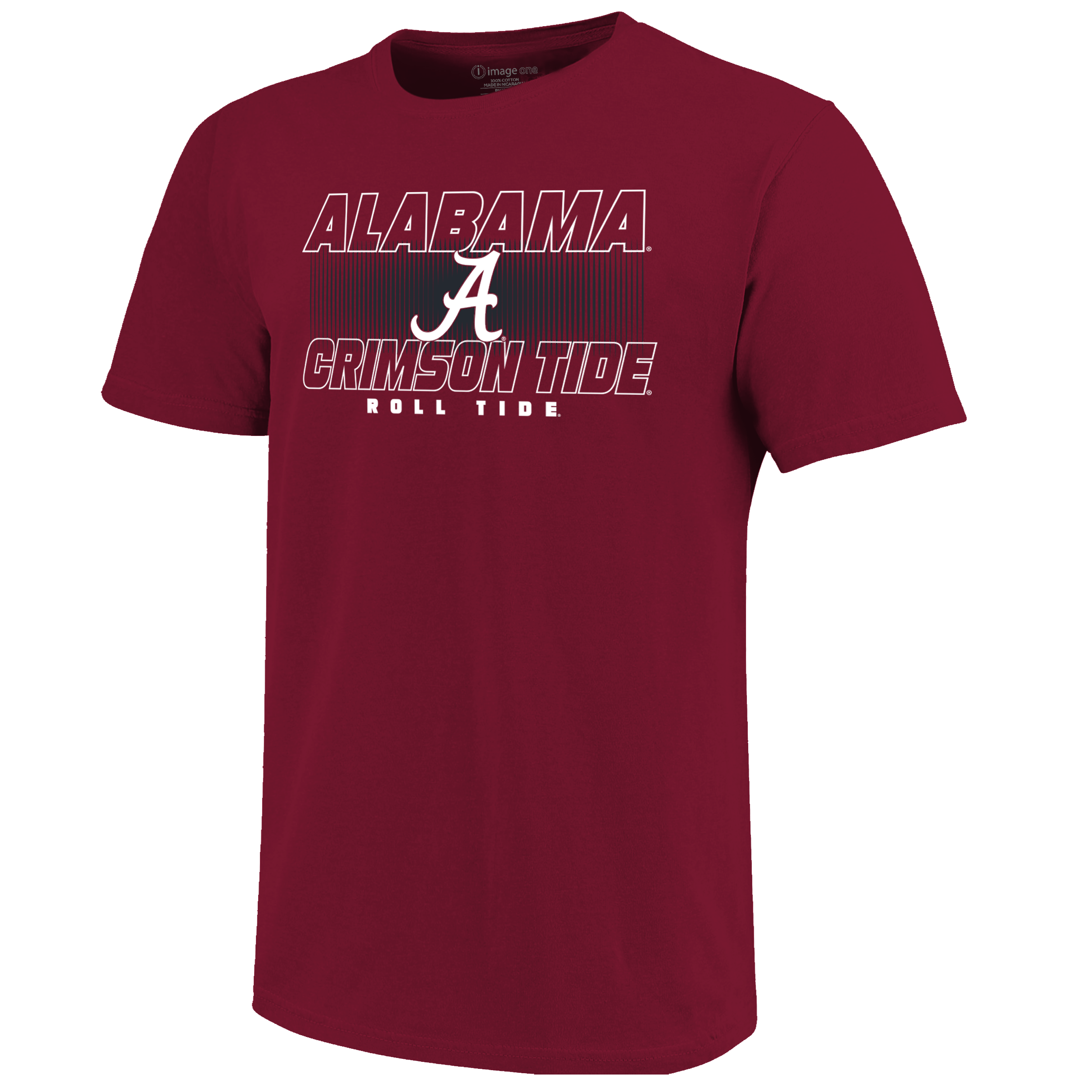 Alabama Crimson Tide - NCAA Lined Slant Short Sleeve T-Shirt