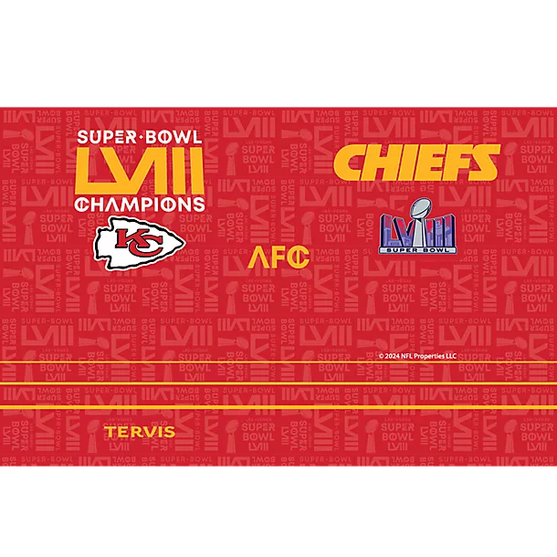 Kansas City Chiefs - NFL Super Bowl LVIII  Champions Metal Tumbler
