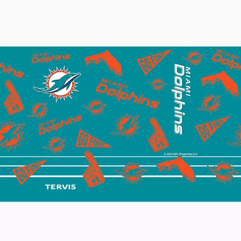 Miami Dolphins - NFL Swag Stainless Steel Tumbler with Slider Lid