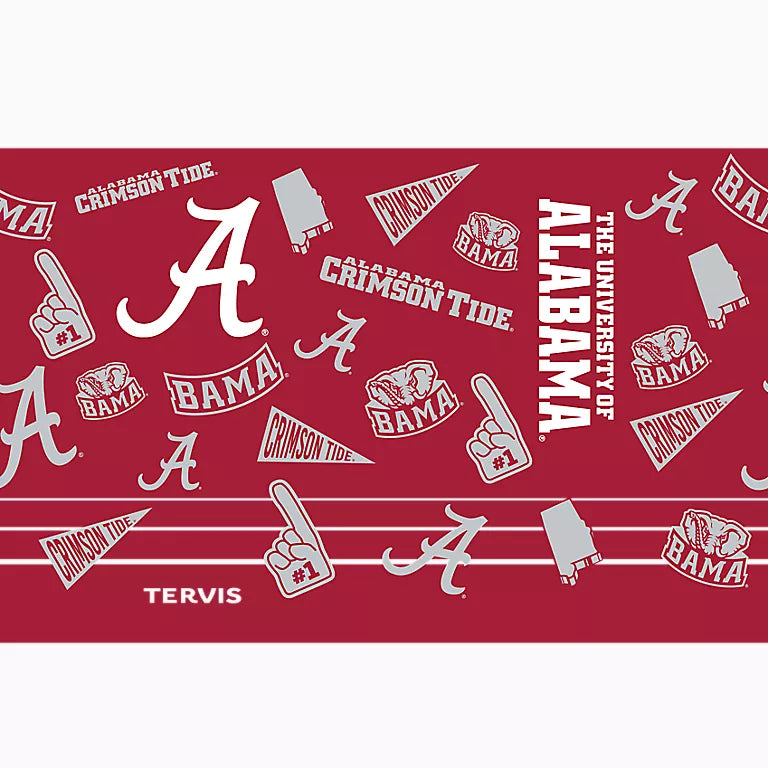 Alabama Crimson Tide - NCAA Swag Stainless Steel Tumbler with Slider Lid