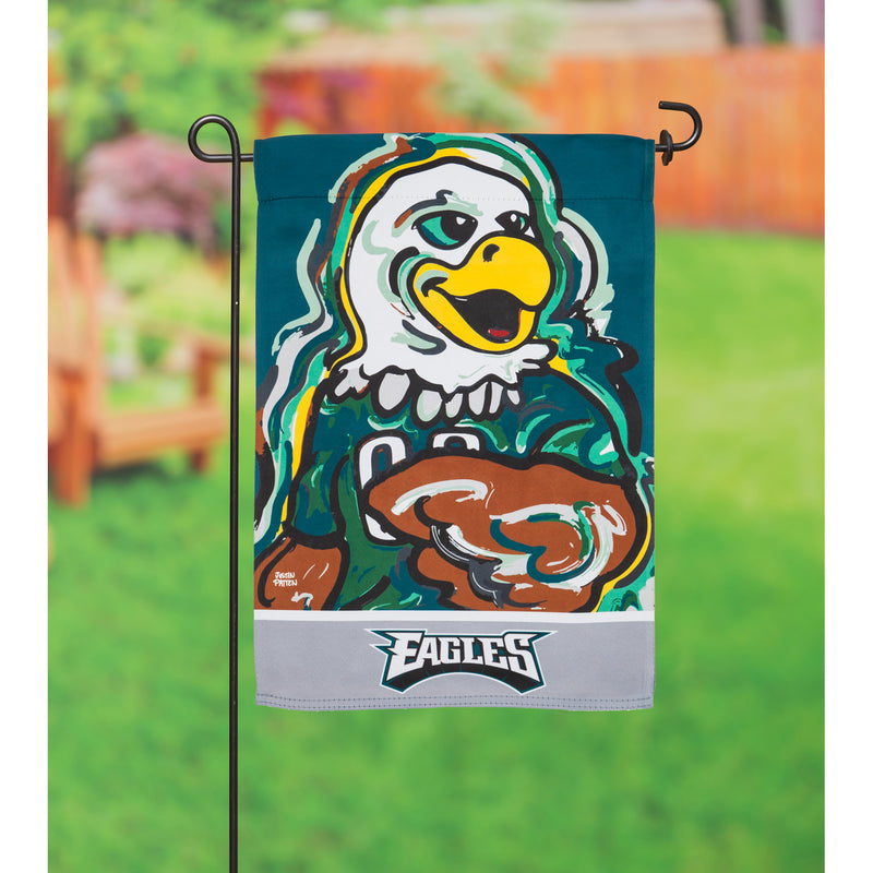 Philadelphia Eagles, Suede GDN Justin Patten Outdoor Garden Flag