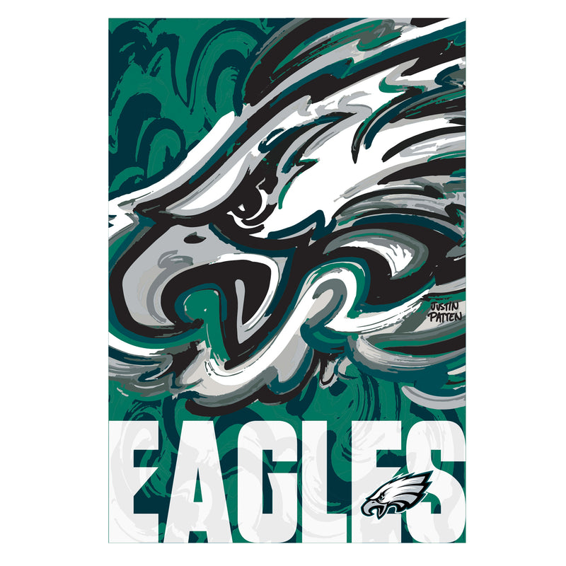 Philadelphia Eagles, Justin Patten Garden Logo Suede Flag