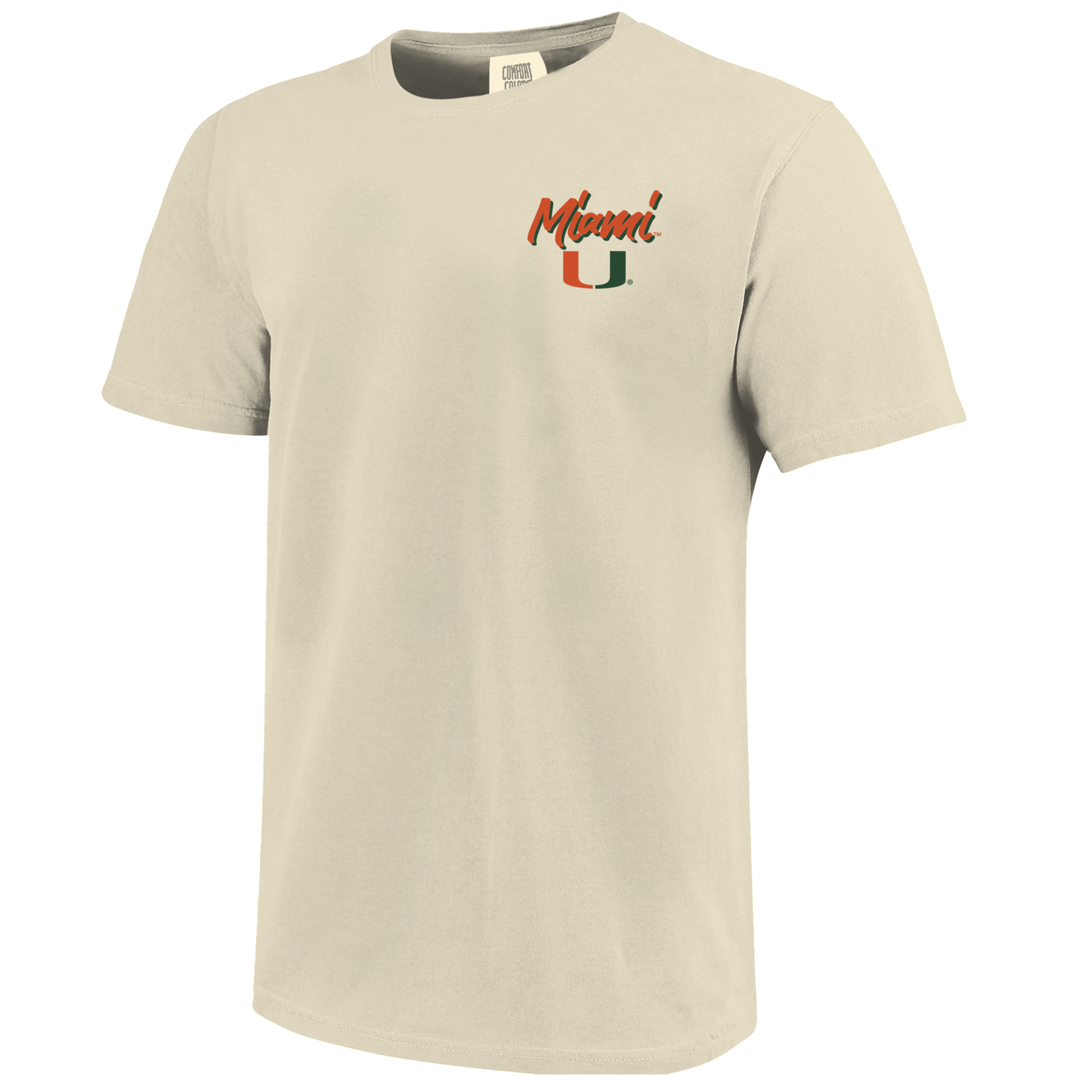 Miami Hurricanes - Football Hand Drawn Campus Stack T-Shirt