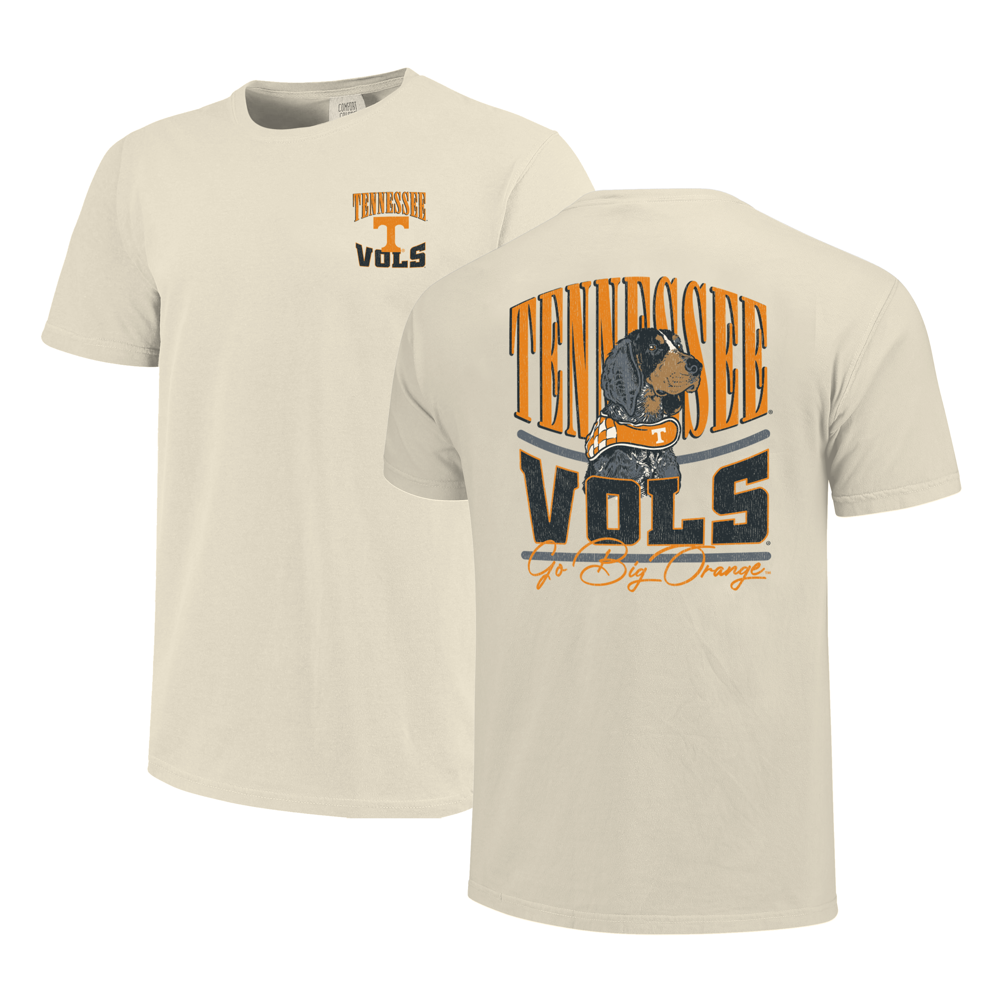 Tennessee Volunteers - NCAA Stretch Type Mascot Comfort Color Short Sleeve T-shirt