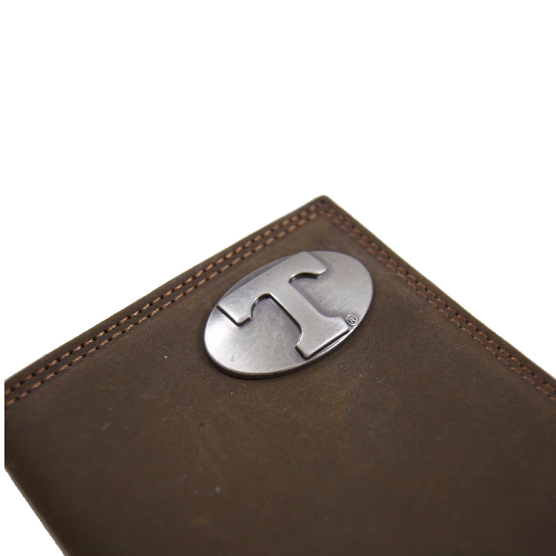 Tennessee Volunteers Concho Emblem Crazyhorse Leather Passcase Wallet