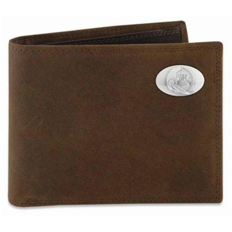 Florida State University - FSU Concho Emblem Crazyhorse Leather Bi-Fold Wallet