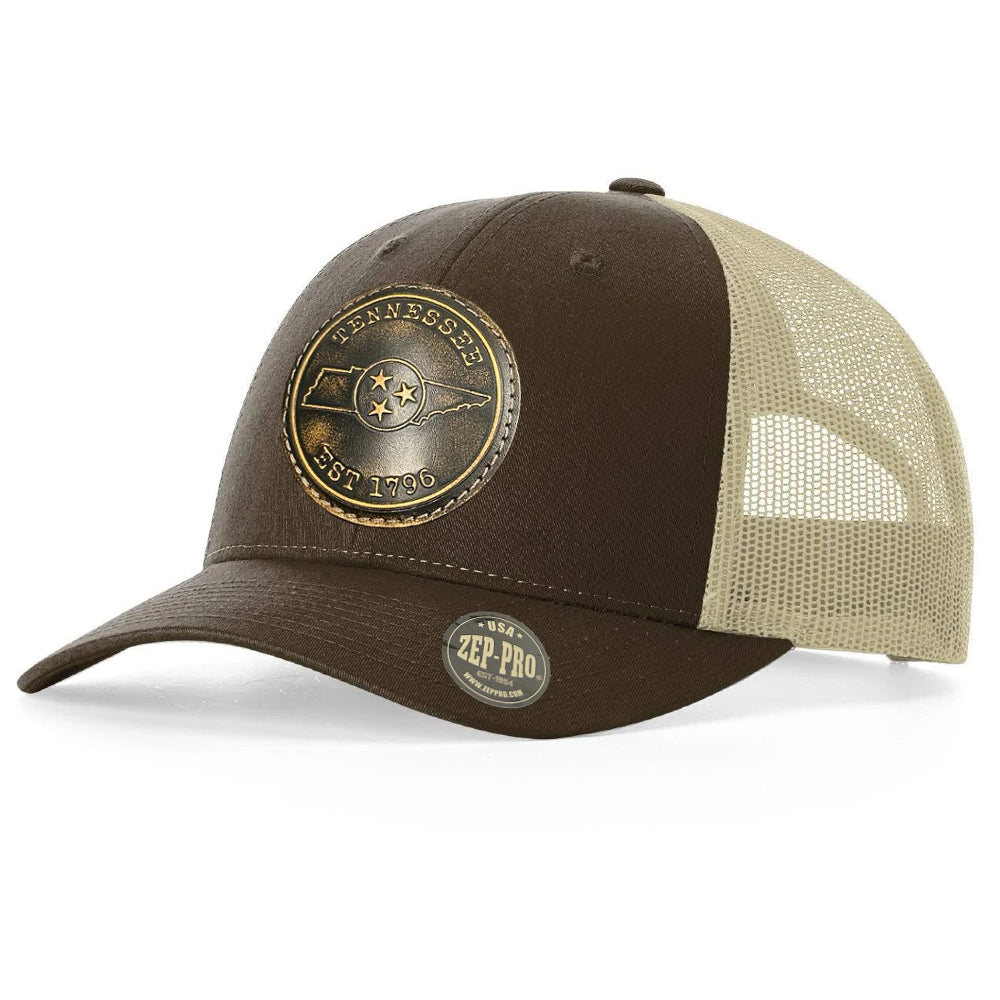 Tennessee Volunteers - Tri Stars Est.1796 circle Brown/Khaki Hat