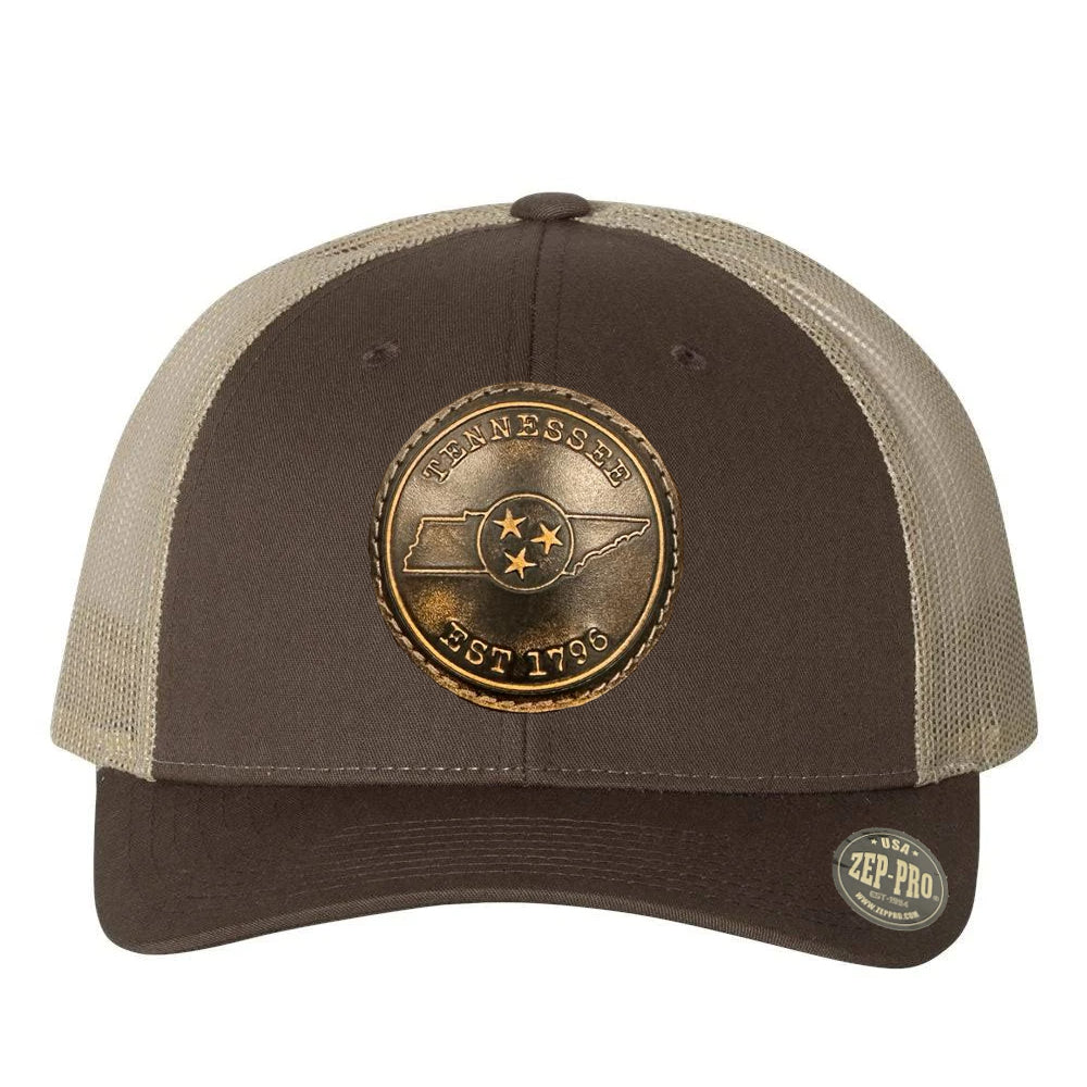 Tennessee Volunteers - Tri Stars Est.1796 circle Brown/Khaki Hat